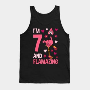 I'm 7 and Flamazing Flamingo Tank Top